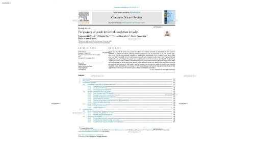 The journey of graph kernels through two decades
